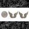 Antiqued Silver Plated Brass Double Wing Connectors - Set of Two - S-3C35